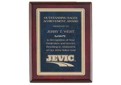 Sapphire Rosewood Finish Plaque with Border