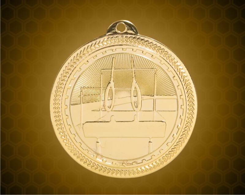 2 inch Gold Gymnastics Laserable BriteLazer Medal