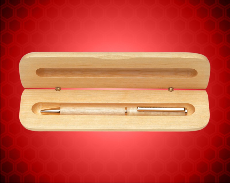 6 3/4 x 2 1/8 Inch Maple Pen Case