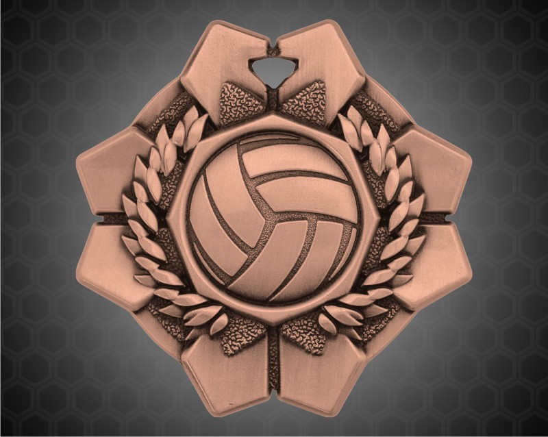 2 inch Bronze Volleyball Imperial Medal