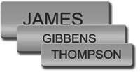 Chrome Plated Uniform Name Tag