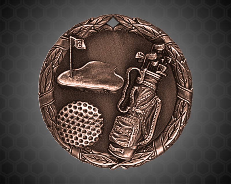 2 inch Bronze Golf XR Medal