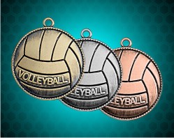 1 1/2 Inch Volleyball Die Cast Medal