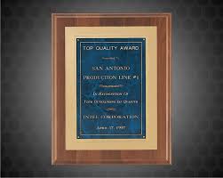 12 x 15 inch Walnut Plaque with Frost Gold Back Plate and Gold Embossed Frame